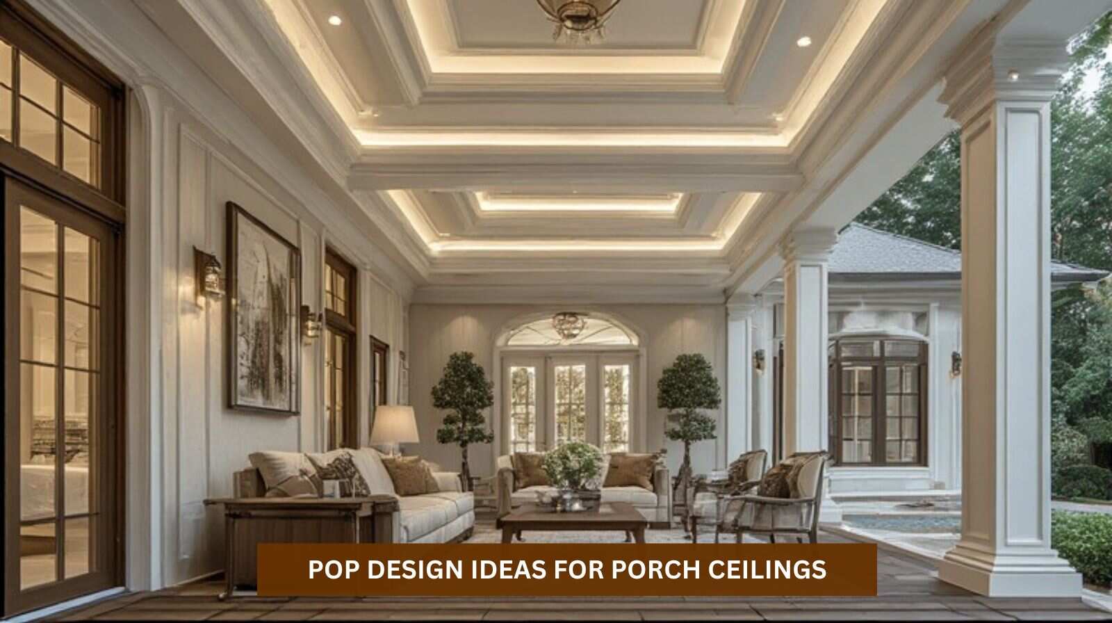 10 POP Design Ideas for Porch Ceilings: Elevate Your Home Entrance