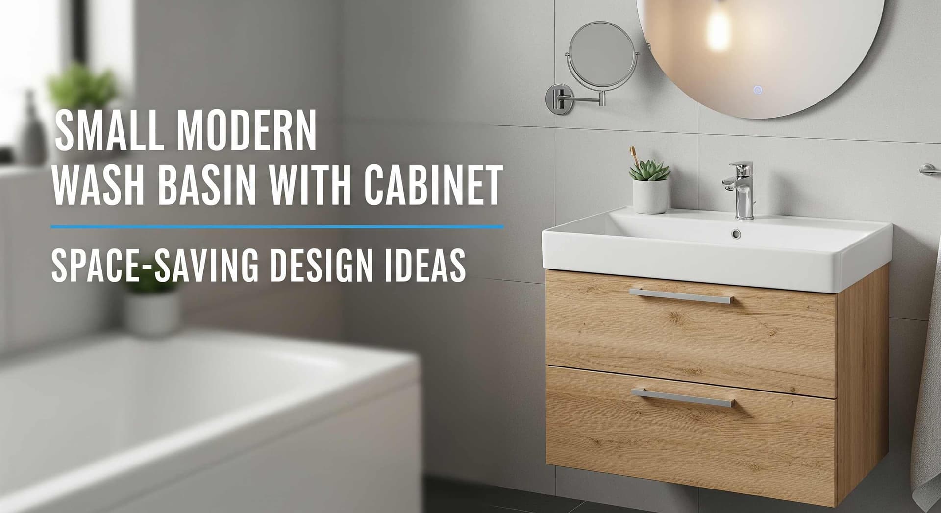 Small Modern Wash Basin with Cabinet: Smart Space-Saving Ideas